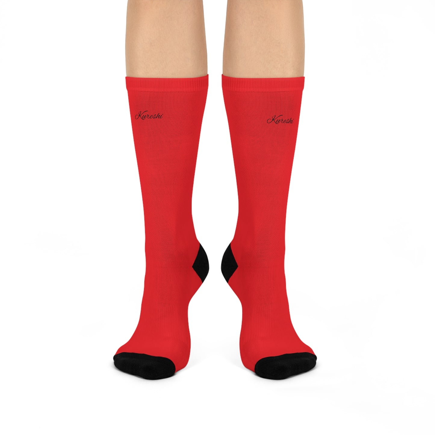 Custom Kureshi - Personalized Cushioned Crew Socks - Perfect Gift for Cozy Style