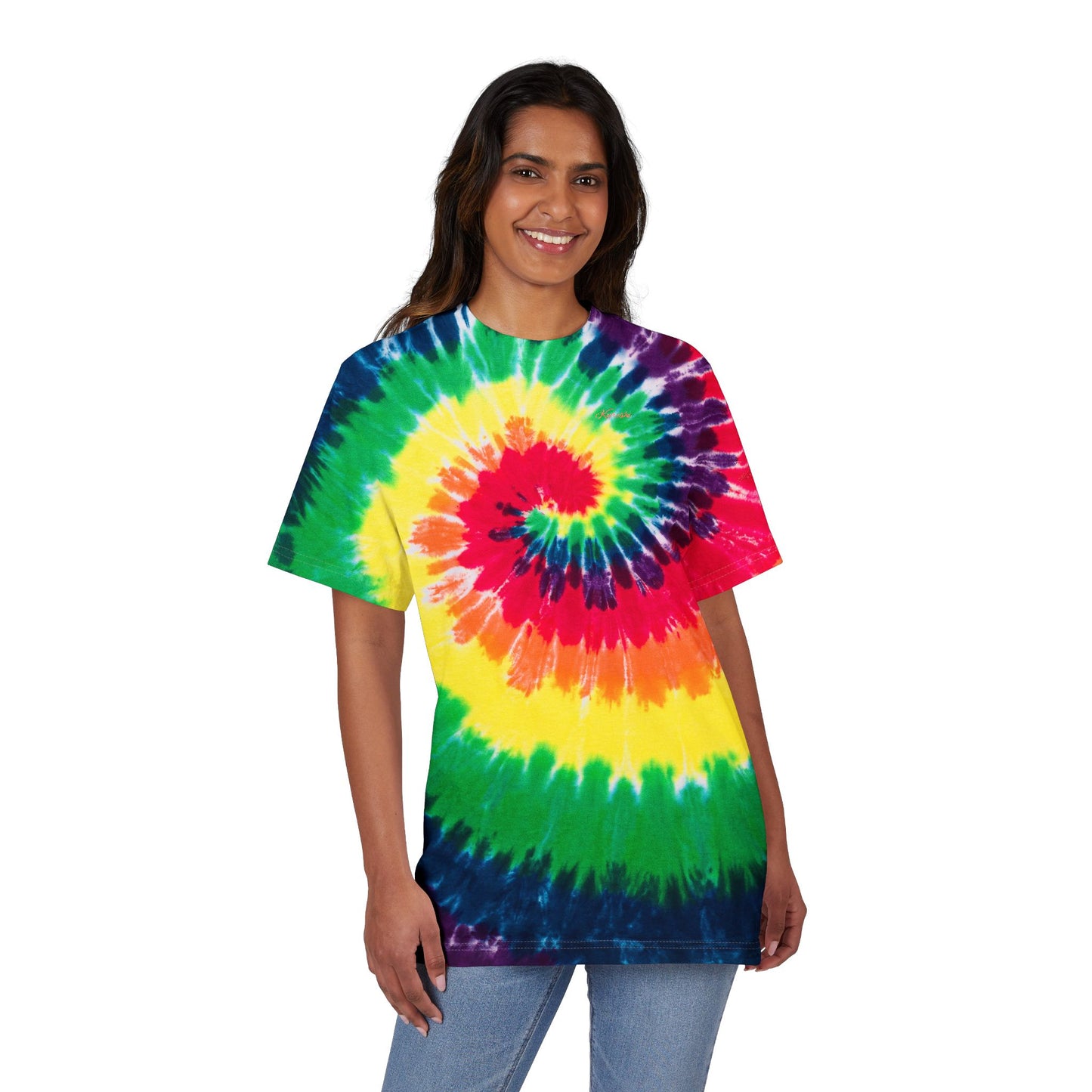 Kureshi Custom - Colorful Oversized Tie-Dye T-Shirt | Boho Style Tee, Festival Wear, Summer Vibes, Embroidered Shirt, Unisex Casual Top