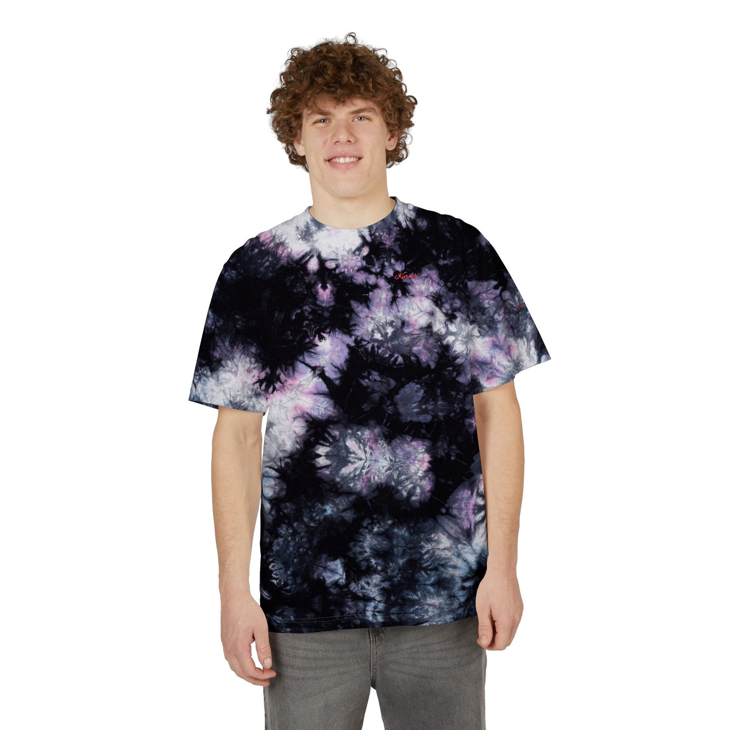 Kureshi Custom - Colorful Oversized Tie-Dye T-Shirt | Boho Style Tee, Festival Wear, Summer Vibes, Embroidered Shirt, Unisex Casual Top